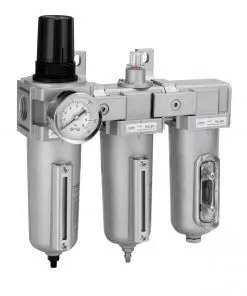 NANPU FRPD46-D 3/4" NPT Industrial Grade 3 Stage Air Drying System - Particulate Filter, Coalescing Filter, Desiccant Dryer & Air Regulator, Metal Bowl, Auto Drain, Suitable for Paint Spray＆ Plasma Cutter