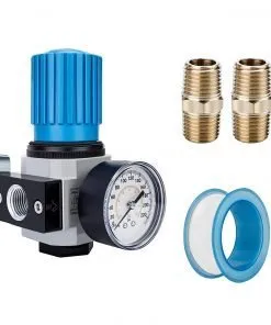 Alternative view of NANPU LR-1/2-MIDI 1/2" NPT High Pressure Air Regulator with Steel-Protected Gauge, 141-SCFM 230Psi (LR-04)